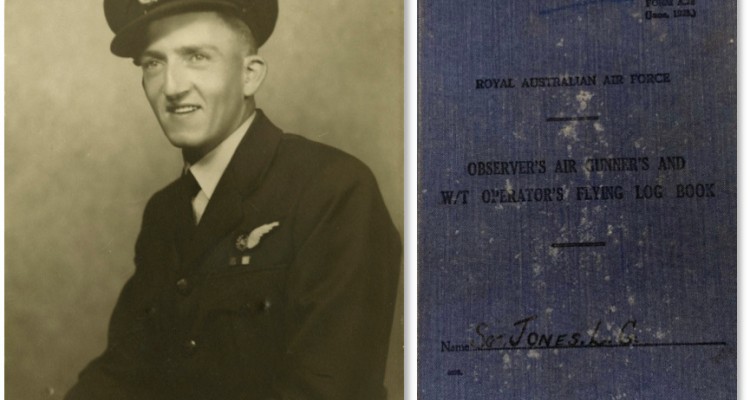 Warrant Officer, Radio Operator, Lloyd George Jones, and his log book