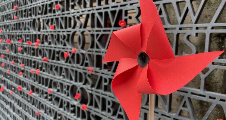 Poppy pinwheel in Anzac Square