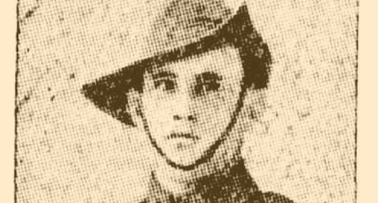 Portrait of soldier in uniform from "The Telegraph" (Brisbane), 1917