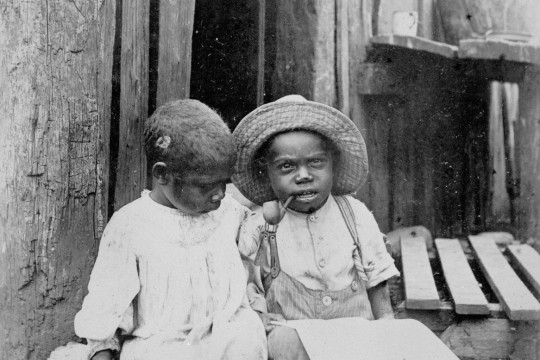 Two young South Sea Islander children near Innisfail, Queensland, c.1903.