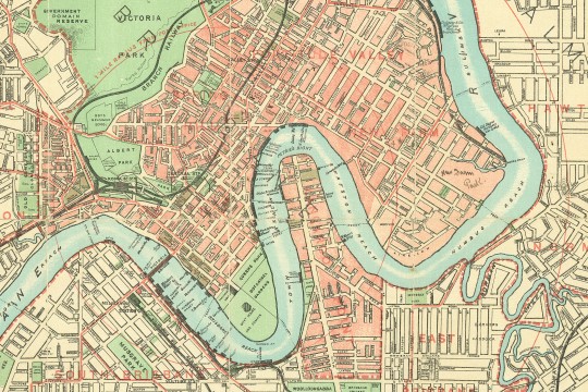 Map of Brisbane and suburbs, 1912