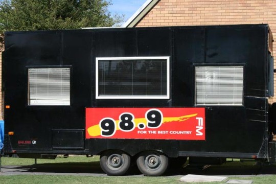 98.9FM outdoor broadcast van in 2010