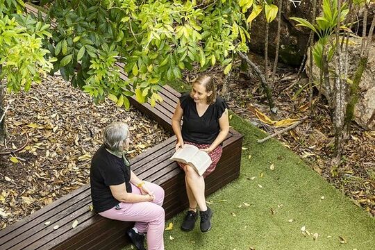Friends chatting at Cooroy Library