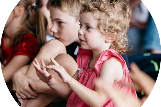 Girl clapping hands