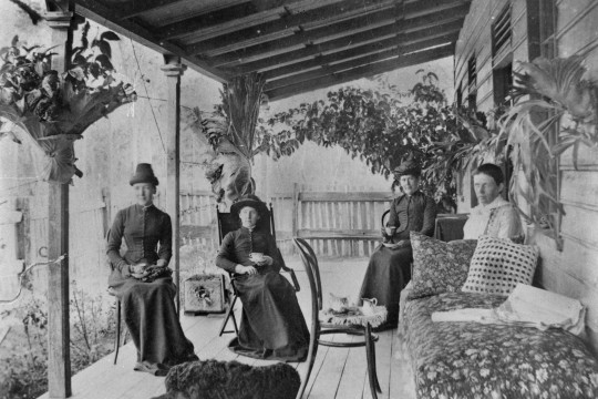 Afternoon tea in the garden, Gympie, ca. 1907, Photographer: Unidentified, John Oxley Library, State Library of Queensland. Negative number: 73097