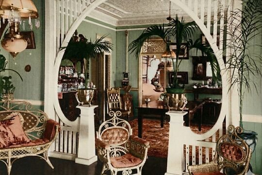 Interior of Mimosa, Hawthorne, ca. 1913