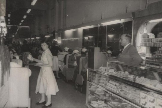 Jerry Palmos in his Brisbane café, The Palms Café, ca. 1957