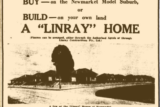 Newspaper advertisement for a "Linray" Home, "Courier Mail 17 January 1934