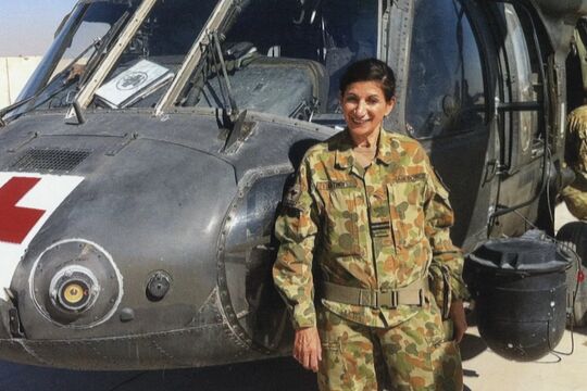 Flight Lieutenant Lynette Eather at NATO Role 3 at Kandahar, Afghanistan.