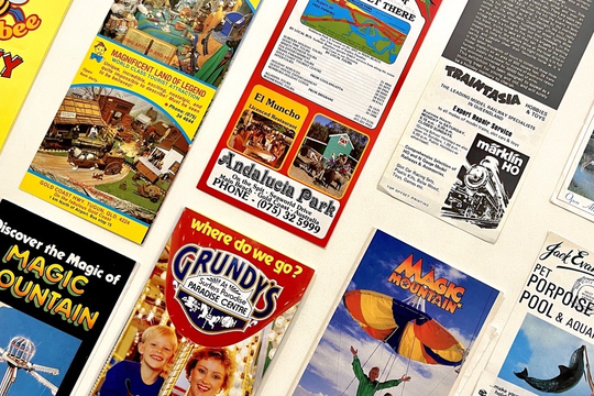 Assorted colourful ephemera for Gold Coast theme parks and tourist venues