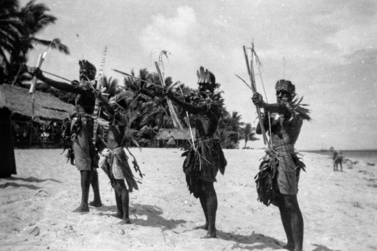 Murray Islanders in national dress 1960