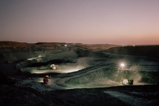 Night shift begins at a Bowen Basin coal mine near Coppabella, Queensland, 2012 