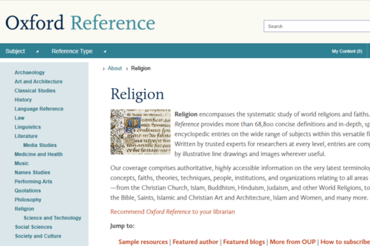 Oxford Reference Religion