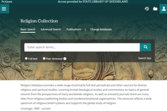 Proquest Religion