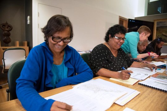 Women participating in the Research Discovery Workshop at the State Library of Queensland.