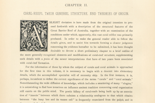 Chapter II: Coral-reefs, their general structure, and theories of origin. The Great Barrier Reef of Australia : its products and potentialities / by W. Saville-Kent, 1893