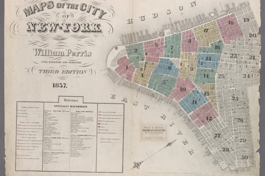 Index map of New York City, 1857