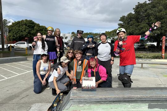 We Skate QLD celebrating their 10th Annual Jam. West End skatepark. 10 August 2025. 