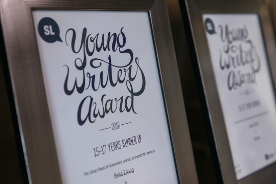 Young Writers Award certificates 2016