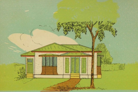 Colour drawing of QLD home