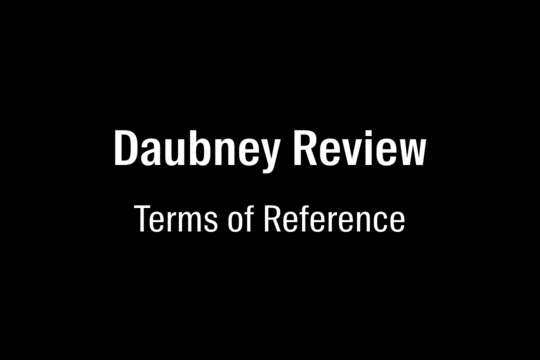 Daubney Review Terms of Reference