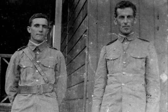 Cadet officers Maurice George Delpratt and The Reverend Horace Henry Dixon at The Southport School