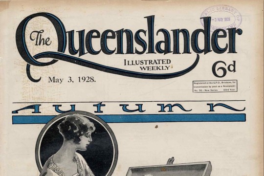 Illustrated front cover from The Queenslander, May 3, 1928