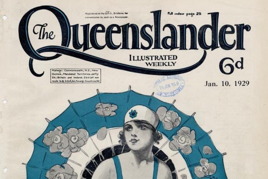 Illustrated front cover from The Queenslander, January 10, 1929
