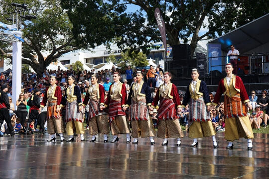 Greek dancers performing at the Paniyiri Greek Festival, 2015