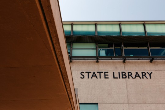 State Library building sign