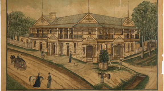 Drawing of the Junction Hotel, Brisbane