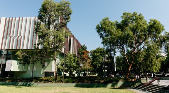 State Library building and gardens