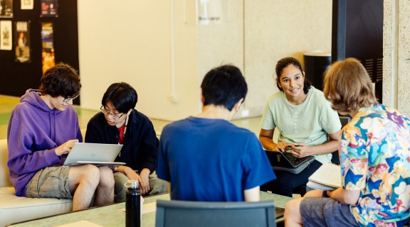 A photo of people meeting at The Edge