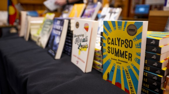 Books by past black&write Fellows on display