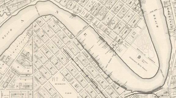 Cropped zoom of 'McKellar's official map of Brisbane & suburbs, 1895 - Sheet 8'
