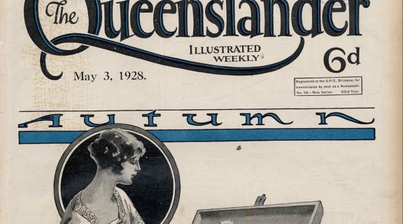 Illustrated front cover from The Queenslander, May 3, 1928