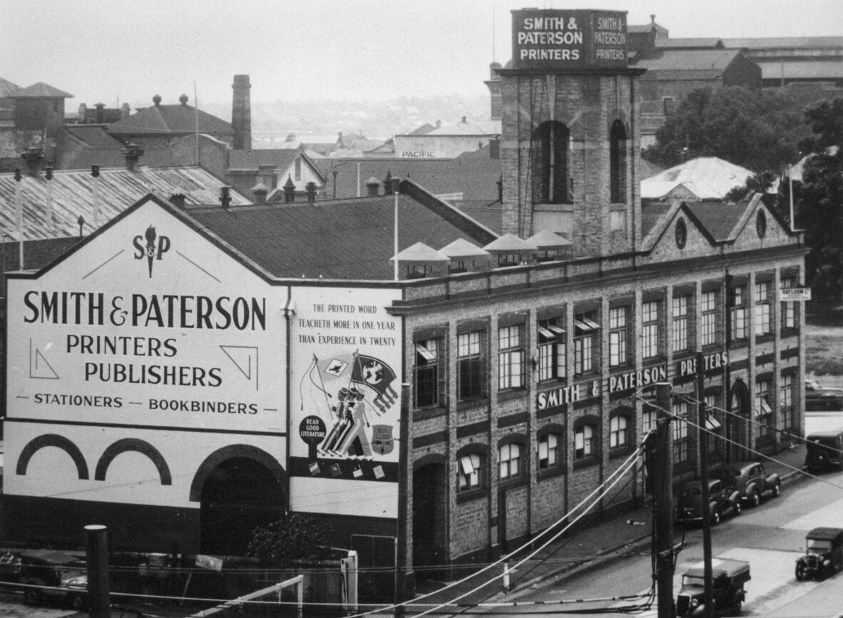 Sign on a building painted by Queensland artist James Wieneke