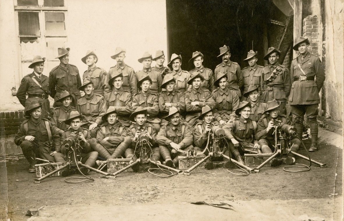 2nd Australian Machine Gun Battalion (Edgar is pictured far right).
