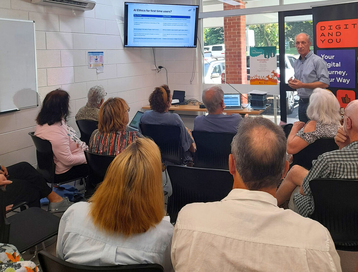People attending an AI workshop