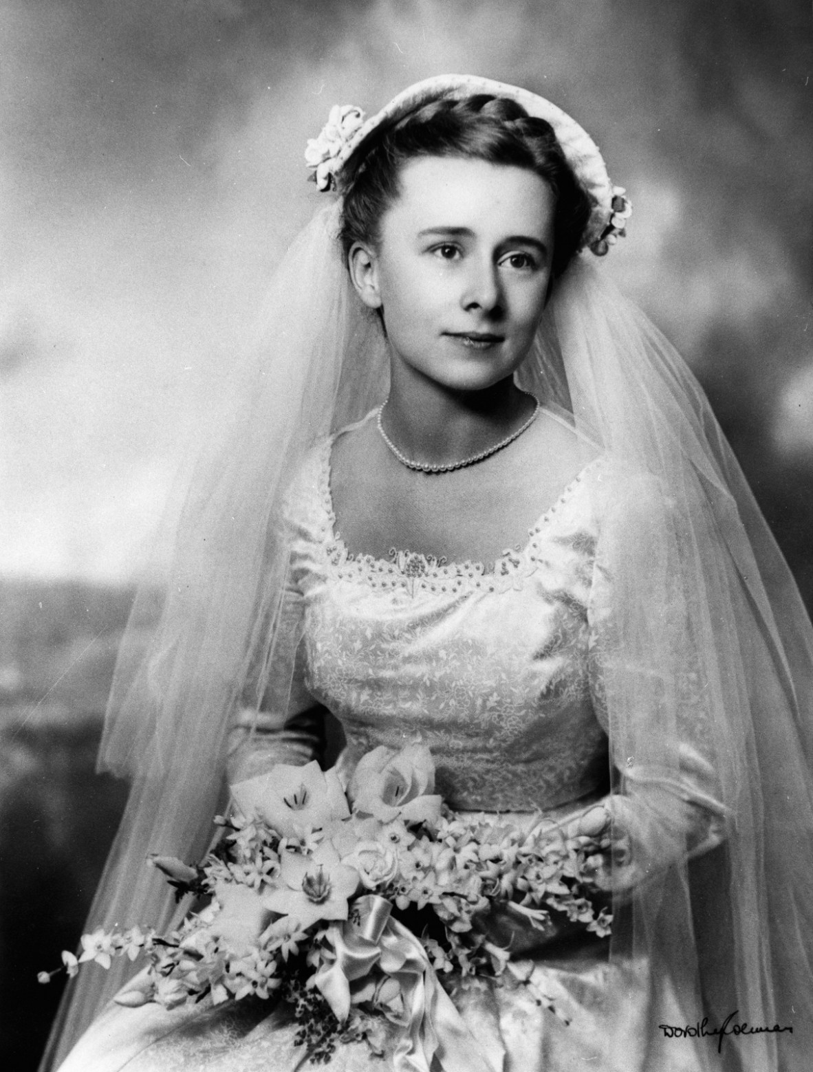 Cecily Lydia Fearnley (nee Sandercock) on her wedding day 1953