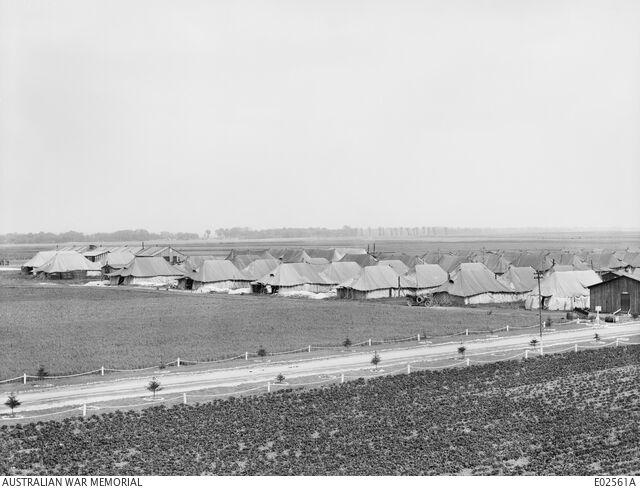 A general view of the 3rd Australian General Hospital on the outskirts of Abbeville, June 1918.