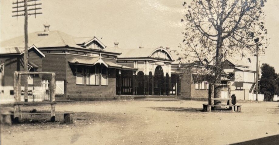 Exterior of a railway station