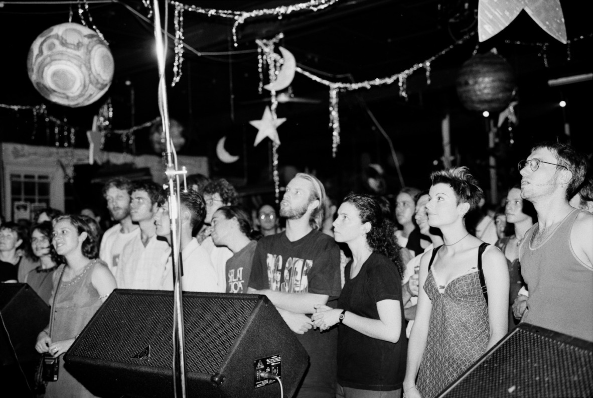 Audience looking towards the stage as the Go-Betweens perform at the Zoo, Fortitude Valley
