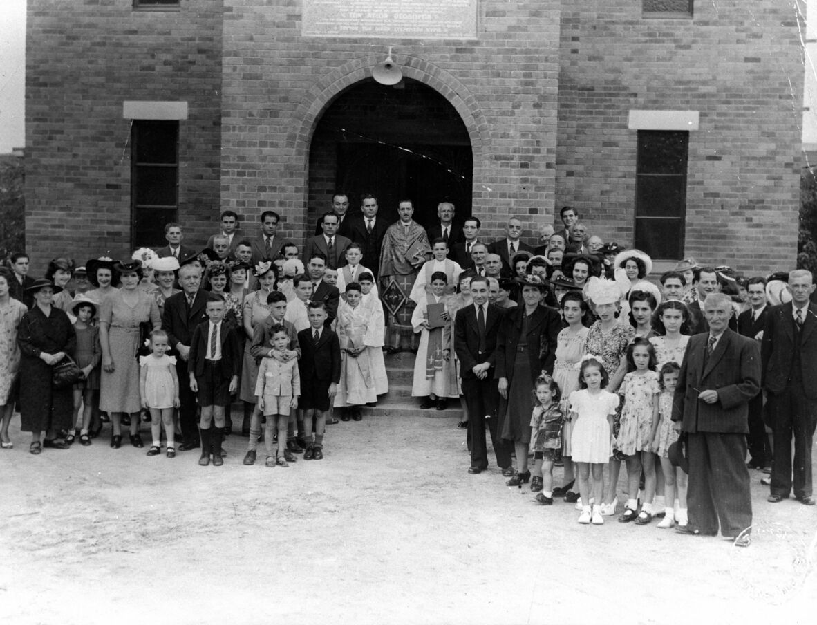 Congregation of St. Theodores Greek Orthodox Church in Townsville, 1947
