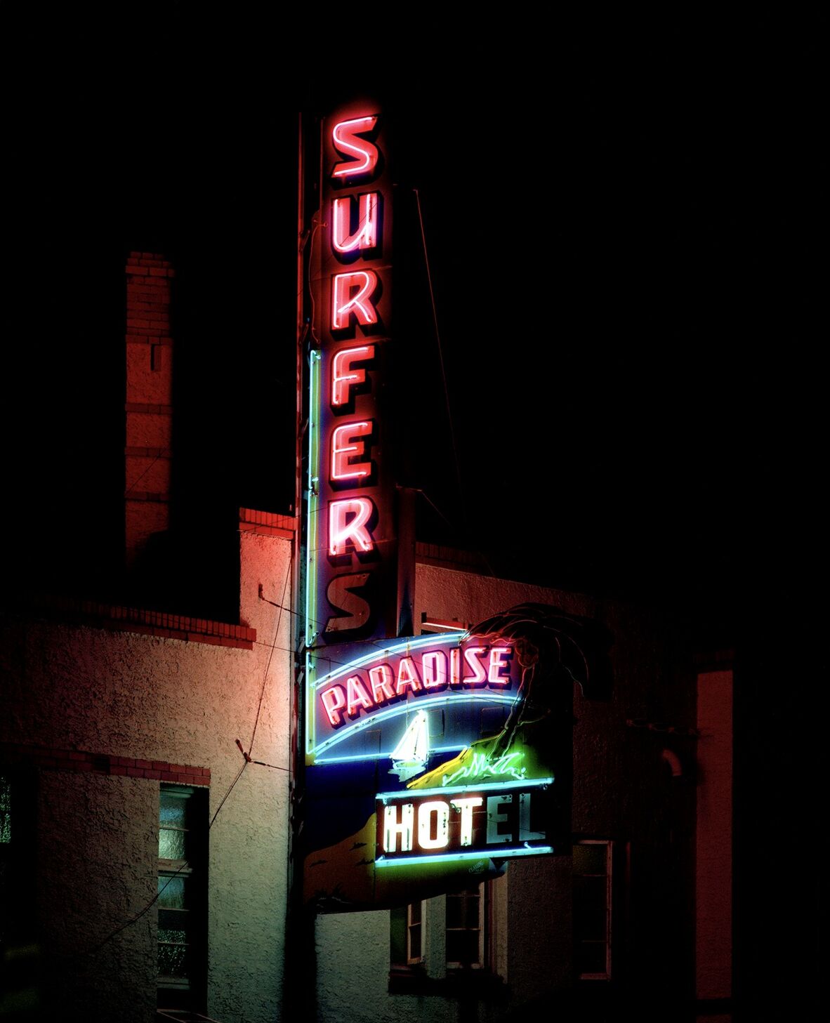 Neon sign for the Surfer's Paradise Hotel, Gold Coast, 1973