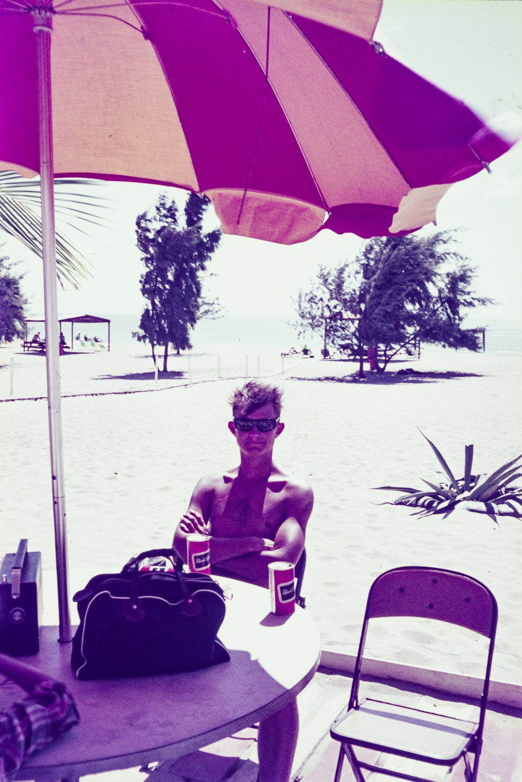 Jon Fallows relaxing at the beach in his down time.