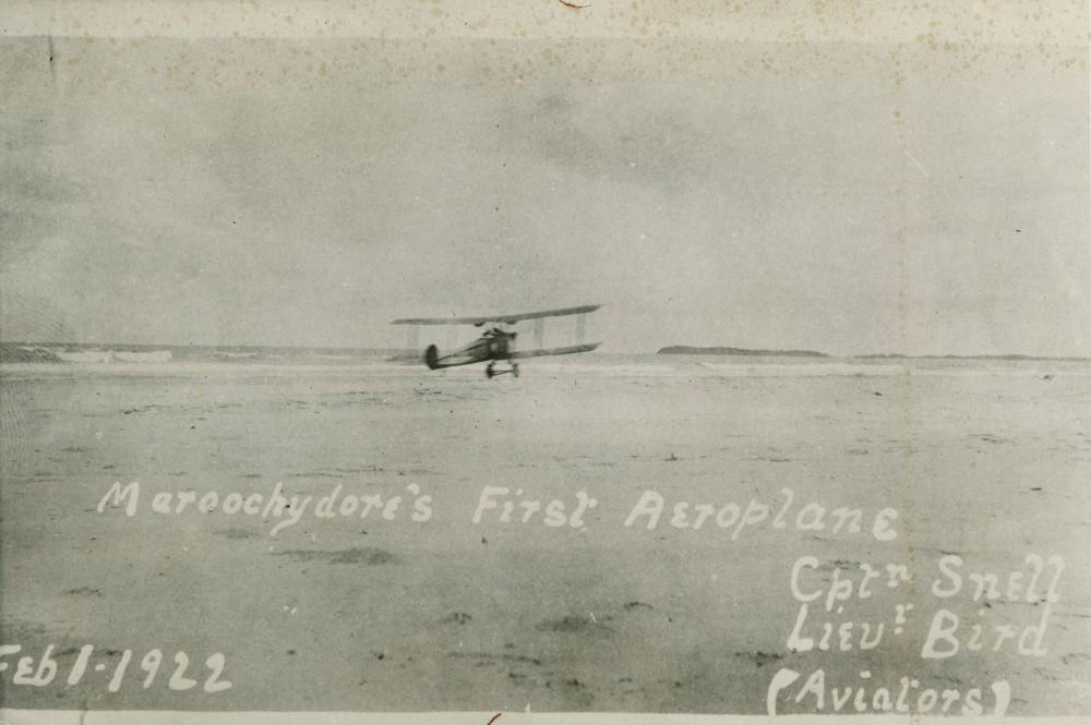 Maroochydore's first airplane, 1 February 1922