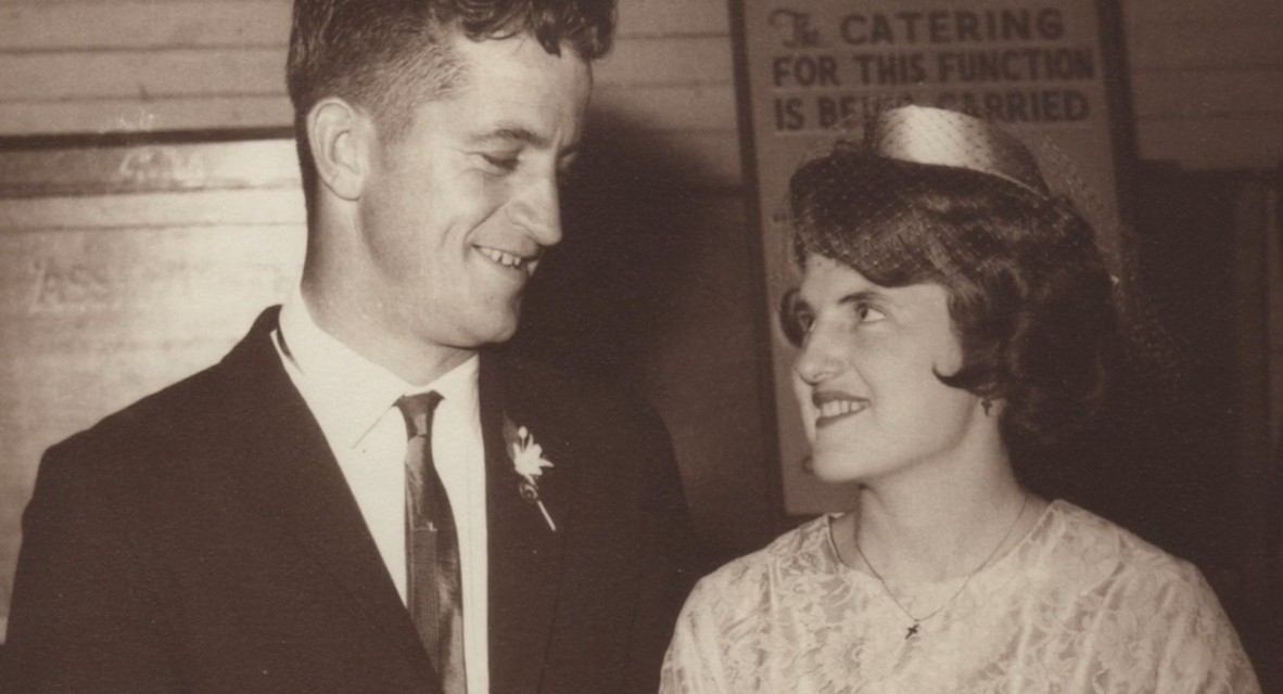 Jean and John Hoffman at their Wedding, 1965
