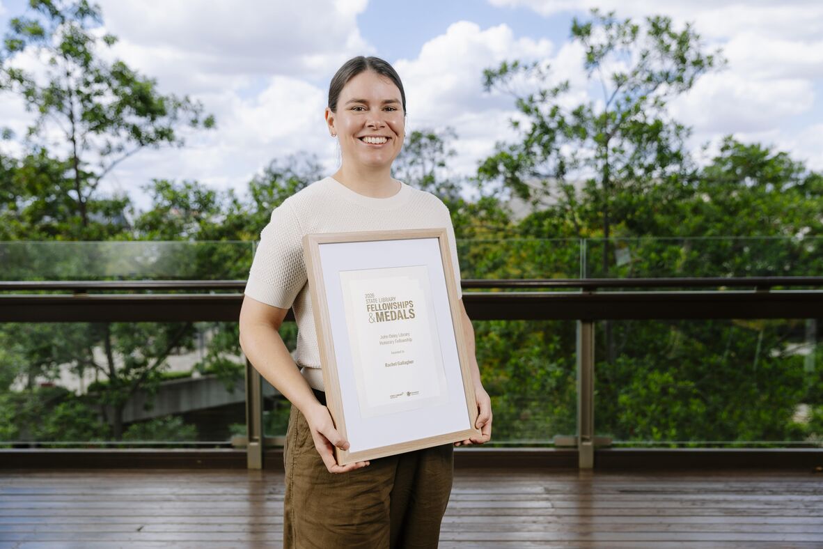 2026 John Oxley Library Honorary Fellow, Rachel Gallagher.