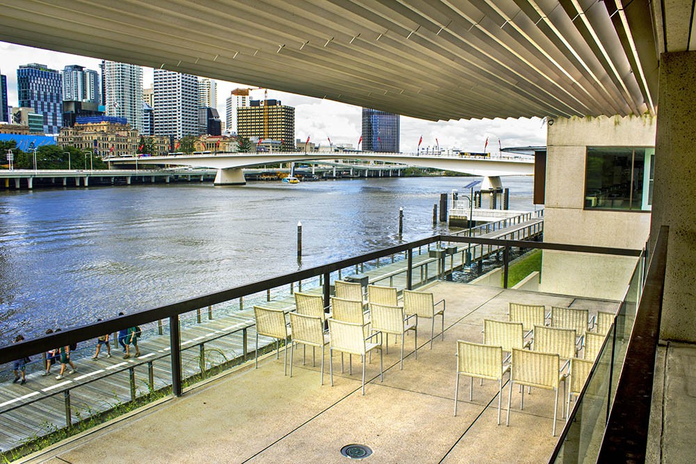 The Parlour Terrace overlooking Brisbane River